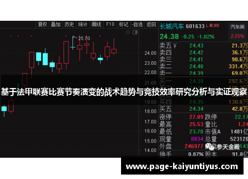 基于法甲联赛比赛节奏演变的战术趋势与竞技效率研究分析与实证观察
